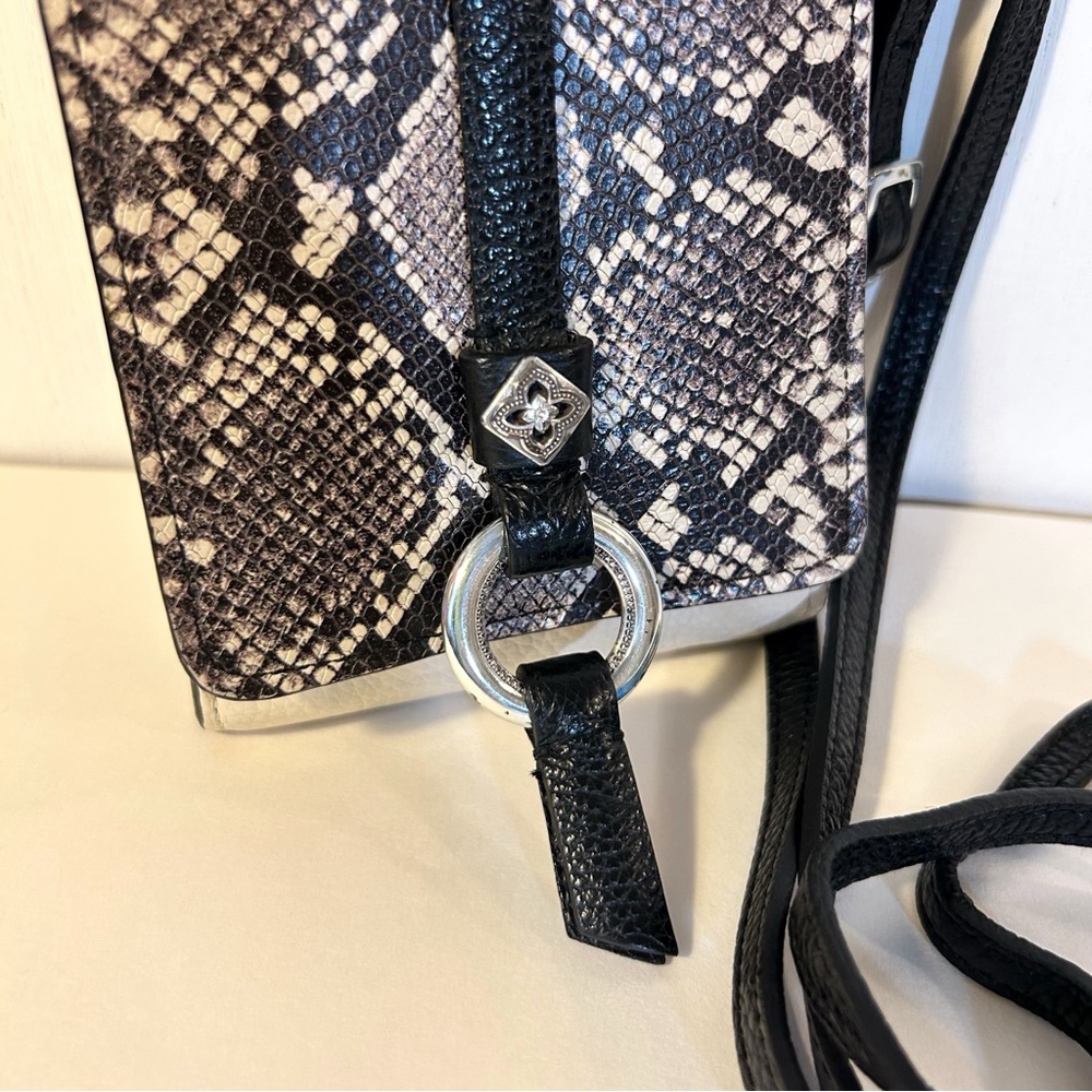 Brighton Toledo Python Print Leather Crossbody Ba… - image 2